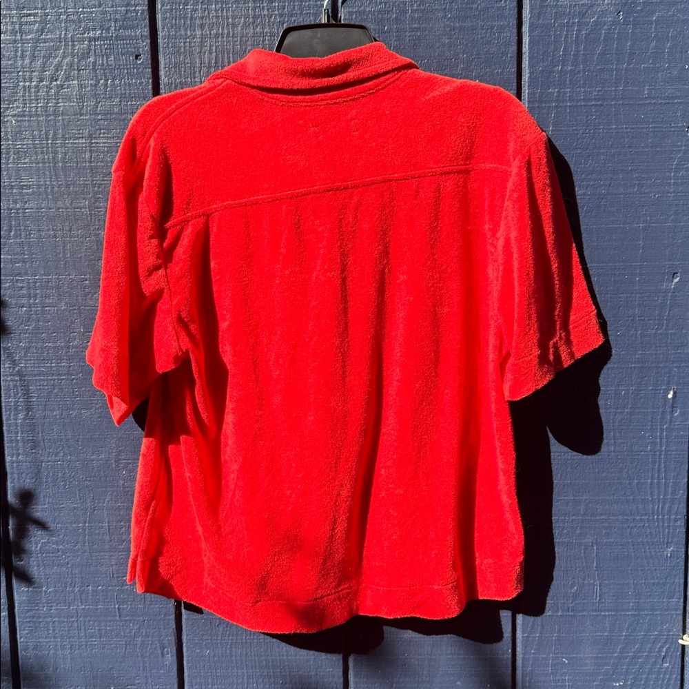 Gianni Bini Red Button-Up Shirt and Shorts Set - Picture 4 of 6